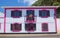 Pink house in Angra do Heroismo, Terceira island, Azores