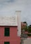 Pink house with white chimney in Bermuda