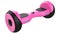 Pink hoverboard, dual wheel self balancing scooter. 3d rendering of rose self-balancing board, isolated on white