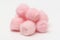 Pink hygienic cotton balls