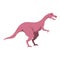 Pink hypsilophodon dinosaur icon