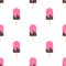 Pink ice cream lolly seamless pattern on white background