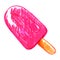 Pink ice-cream popsicle eskimo dessert sketch isolated