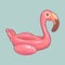 Pink inflatable beach flamingo toy