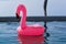 Pink Inflatable flamingo drink holder