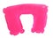 Pink inflatable travel neck cushion