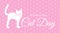 Pink International Cat Day Background Illustration