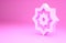 Pink Islamic octagonal star ornament icon isolated on pink background. Minimalism concept. 3d illustration 3D render