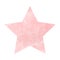 Pink isolated single transparent star