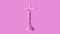 Pink Jesus Christ on the Cross with a Crown of Thorns Jesus of Nazareth King of the Jews Statue
