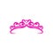 Pink jewelry tiara majestic element vector