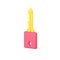 Pink key with shadow 3d icon vector illustration