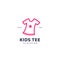 Pink kids tee tshirt logo icon