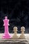 Pink King and his Pawns