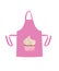 Pink kitchen apron with cupcake