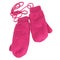 Pink knit wool mittens