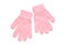 Pink knitted gloves