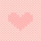 Pink knitted seamless pattern with heart