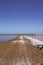 Pink lake Hut Lagoon at Port Gregory, Western Australia, Australia