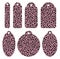 Pink leopard spots gift tags templates