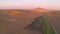 Pink light bathes clouds behind Steptoe butte Palouse region sunset