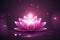 pink and light purple lotus flower with a floating light in the centre (AIgen)