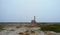 Pink lighthouse on Klein Curacao