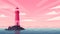 pink lighthouse, serving as a beacon of hope and guidance for those affected by breast cancer