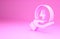 Pink Lightning bolt icon isolated on pink background. Flash sign. Charge flash icon. Thunder bolt. Lighting strike