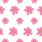 Pink Lilly seamless pattern.