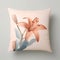 Pink Lily Flower On White Pillow: Hyperrealistic Illustration By Sunil Das