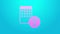 Pink line Air humidifier icon isolated on blue background. Portable electric home appliance, home air purification and