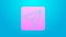 Pink line Infographic of city map navigation icon isolated on blue background. Interface concept design. Geolocation