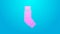 Pink line Inhaler icon isolated on blue background. Breather for cough relief, inhalation, allergic patient. 4K Video