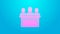 Pink line Jurors icon isolated on blue background. 4K Video motion graphic animation
