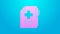 Pink line Medical prescription and pen icon isolated on blue background. Rx form. Recipe medical. Pharmacy or medicine