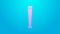 Pink line Police rubber baton icon isolated on blue background. Rubber truncheon. Police Bat. Police equipment. 4K Video