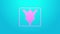 Pink line Rorschach test icon isolated on blue background. Psycho diagnostic inkblot test Rorschach. 4K Video motion
