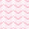 Pink lineart leaves chevron seamless pattern