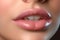 Pink Lips of a Woman Closeup - Ai Generated