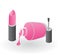 Pink lipstick and nail polish