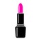 Pink lipstick vector icon