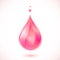 Pink liquid soap or oil drop