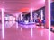 Pink Lobby Bar In LED Light