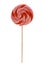 Pink lollipop on white