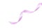 Pink long wave ribbon for decor card or present product concept isolated background