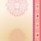 Pink lotus and elephant Indian background