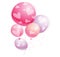 Pink Love color balloons illustration