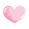 Pink love heart romantic bright isolated icon design