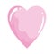 Pink love heart romantic passion bright isolated icon design